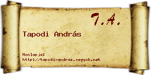 Tapodi András névjegykártya