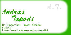andras tapodi business card