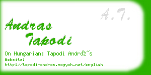 andras tapodi business card